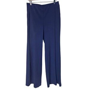Chicos Stretch Wide Leg Trouser Pants Navy Blue Size 8/10 R